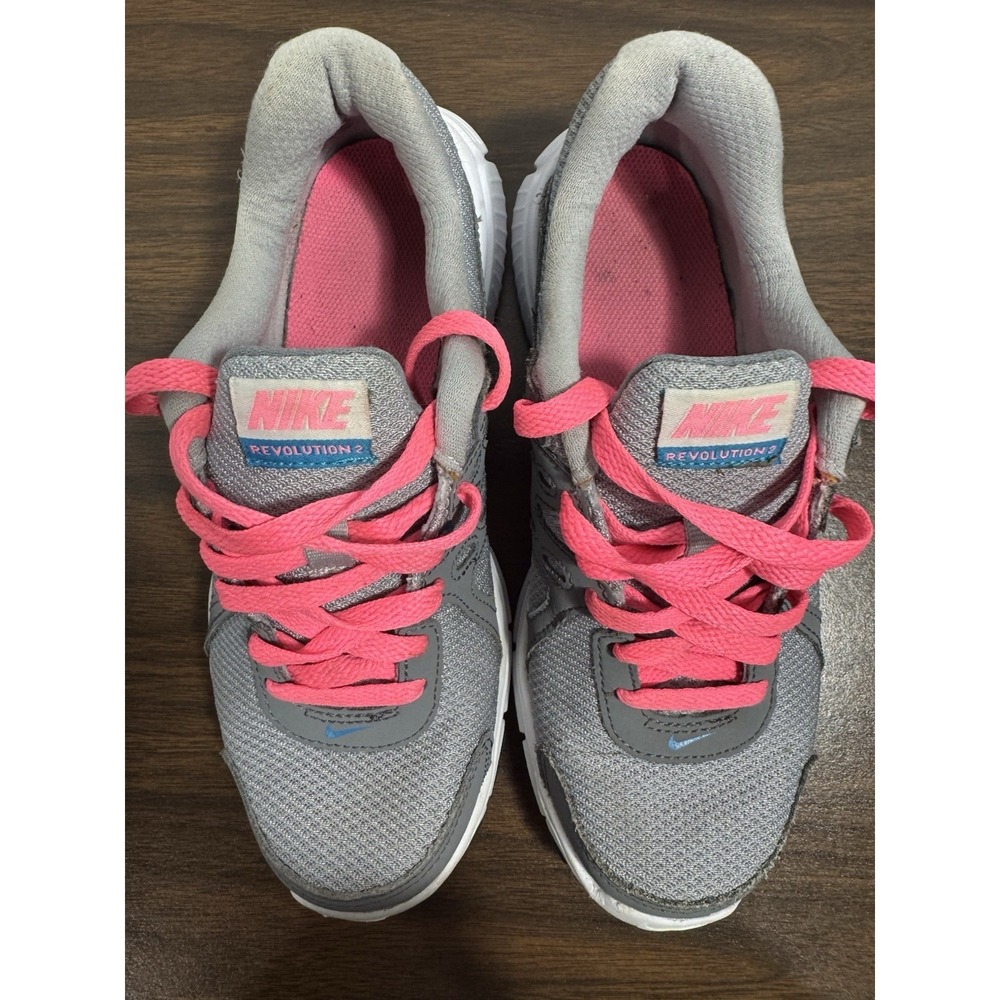 Nike Womens Running Shoes Size 6 Gray Blue Pink Athletic Sneaker 554902-006 - Picture 8 of 9